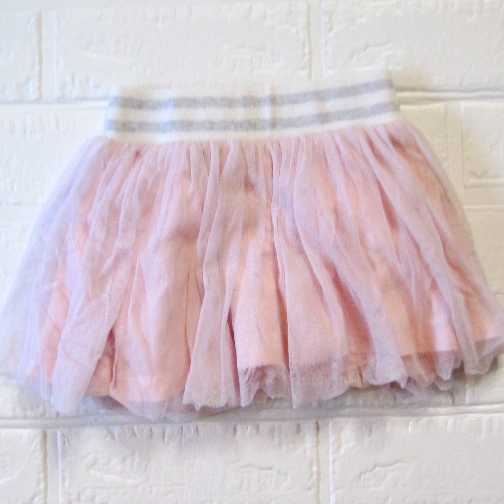 Splendid brand Pink Tulle Skirt with Striped Waistband - Size 2T